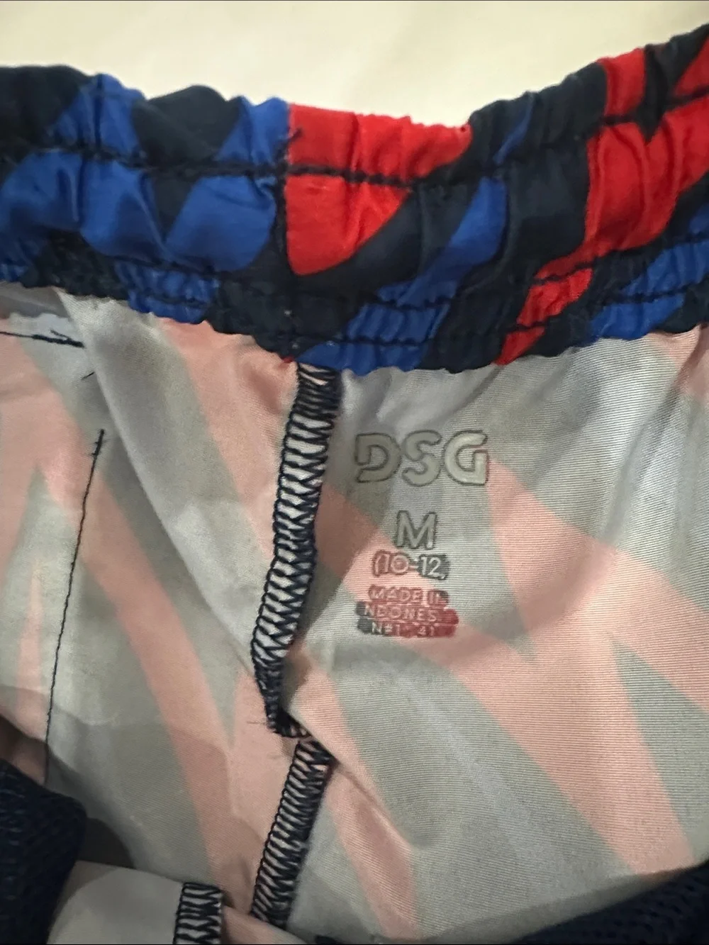 DSG Red & Blue Zigzag Kids Shorts